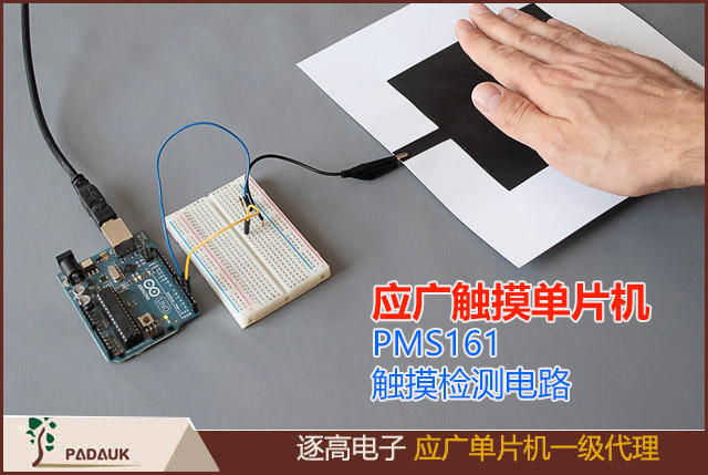 應(yīng)廣觸摸單片機 PMS161 觸摸功能內(nèi)含一個觸摸檢測電路,用戶可通過寄存器 ESOCR配置觸摸模塊電源