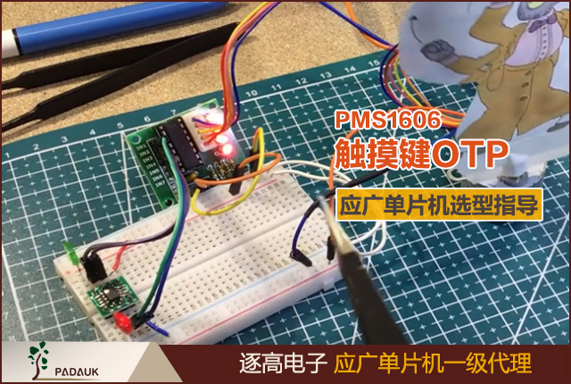 觸摸鍵OTP類型單片機選型padauk(應廣)PMS1606,時鐘源內部高頻RC振蕩器(IHRC),內部低頻 RC 振蕩器(ILRC),Bandgap 電路提供1.2V Bandgap電壓