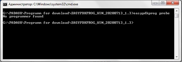 Easypdkprog在出現錯誤時回答:“沒有找到程序員”